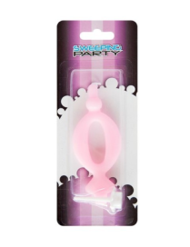 CANDLE NUMERAL SLIM PINK "0" 5148