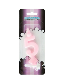 CANDLE NUMERAL SLIM PINK "5" 5193