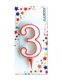 CANDLE NUMERAL GIANT "3" 0286