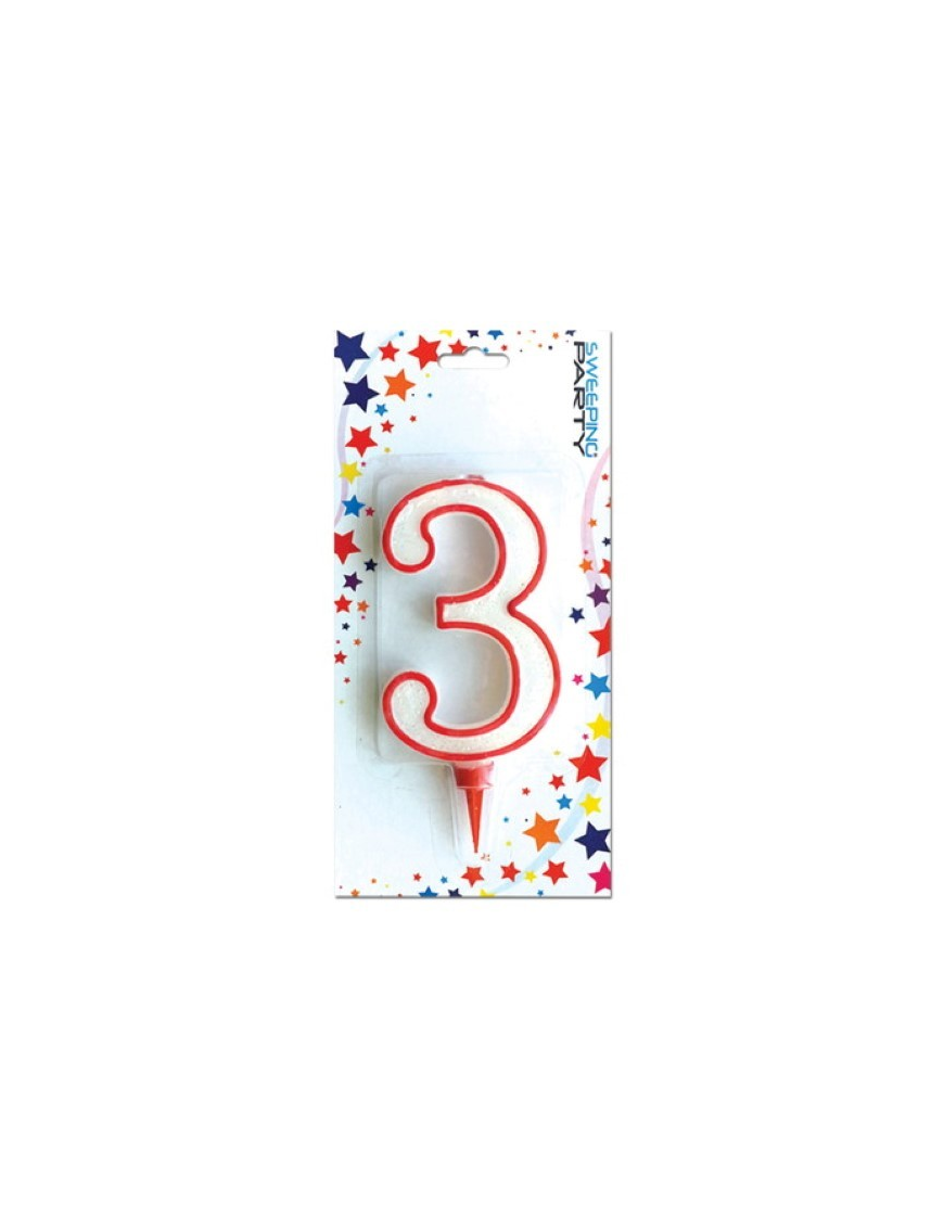 CANDLE NUMERAL GIANT "3" 0286