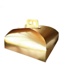 BAKERY L. BOX P / CAKE GOLD 25X25CM 5892