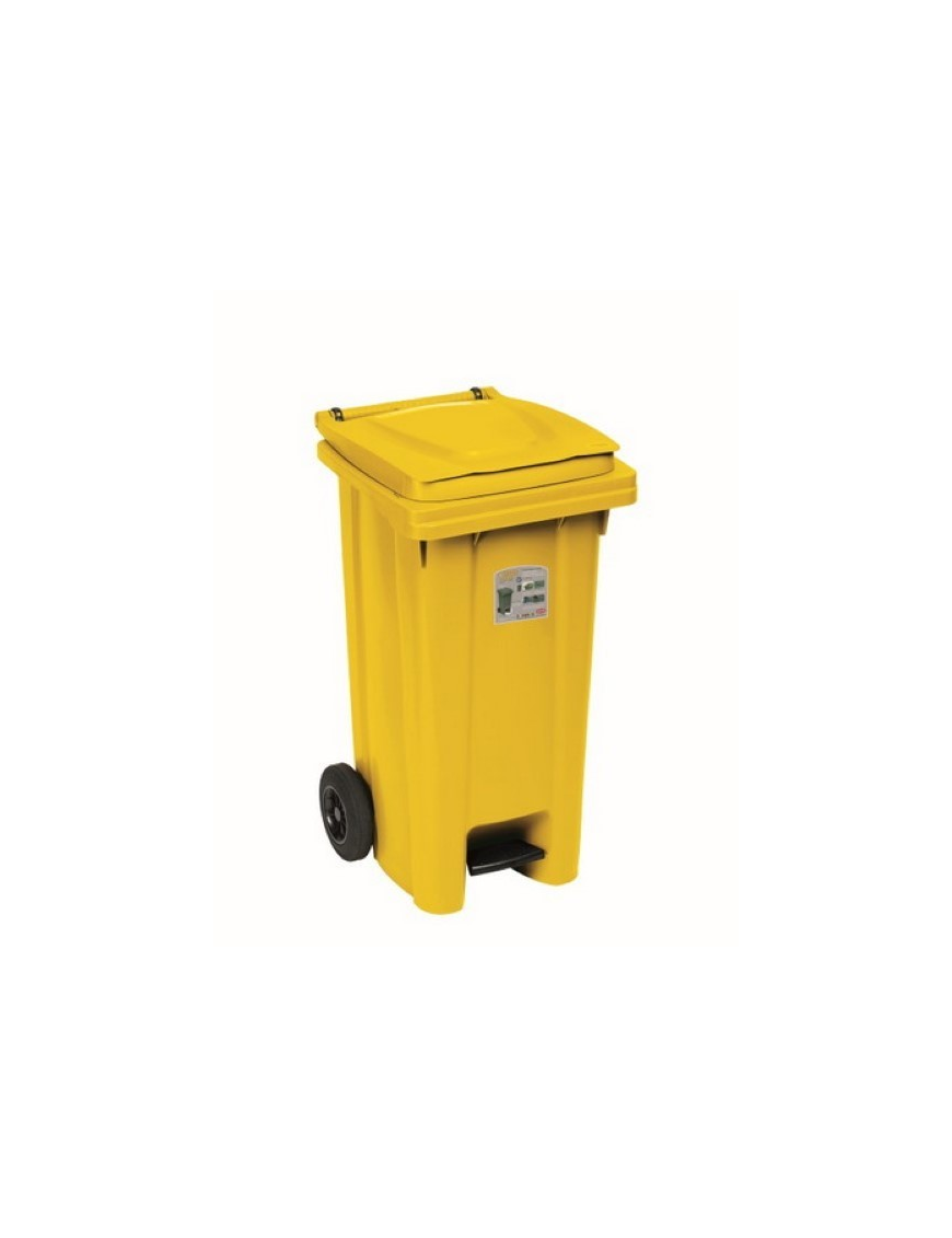 CONTAINER 120L W/ FOOT YELLOW 25705