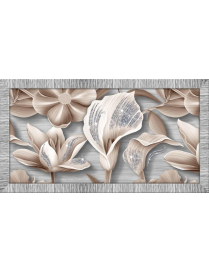 PAINTING 60X110 GIOVY FLOWER SILVER