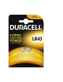 DURACELL POWER LONG BATTERY LR43 BUTTON 2P