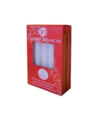 CANDLES WHITE STEARIC 10PCS S910