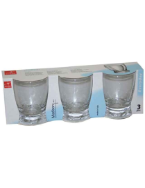 MADISON WATER GLASSES 24CL 3PC