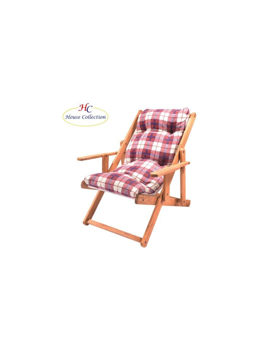 ARMCHAIR COMODONE 3 POS. RED WHITE