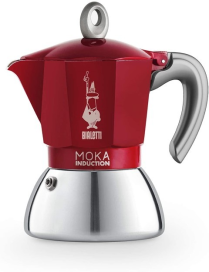 CAFFETTIERA MOKA INDUCTION ROSSA 4TZ