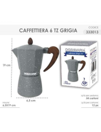 L.CAFFE' CAFFETTIERA GRIGIA 6tz 333013