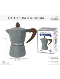 L.CAFFE' CAFFETTIERA GRIGIA 3tz 333012