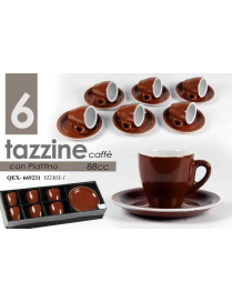 TAZZINE CAFFE' 6pz C/PIATT ALTE MARR