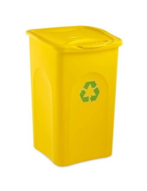 TRASH CAN BE-GREEN YELLOW 50LT