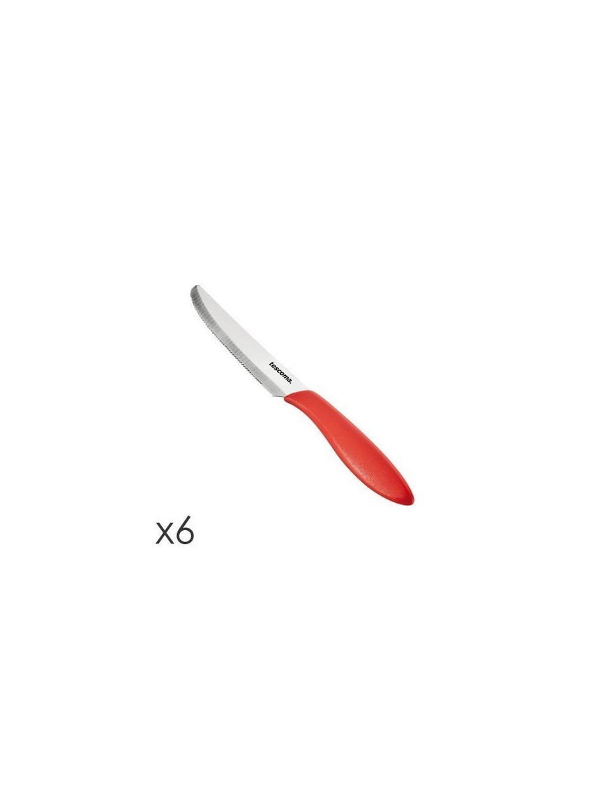 EARLY TABLE KNIFE 12CM 6PC RED