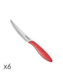 SOON STEAK KNIFE 12CM 6PC RED