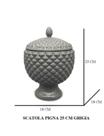 L.PIGNA GRIGIO SCATOLA 25cm 21011PK