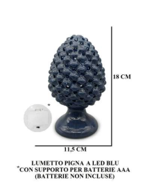 L.PIGNA  BLU LAMPADA 18cm 21019PB