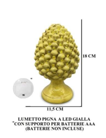 L.PIGNA  GIALLO LAMPADA 18cm 21019PG