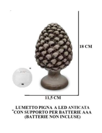 L.PIGNA  ANTICATA LAMPADA 18cm 21019PA