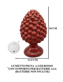 L.PIGNA  ROSSO LAMPADA 18cm 21019PR