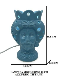 L.MORO UOMO BLU LAMPADA 18,5cm 21025MUA
