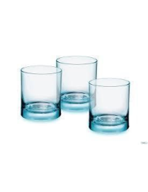 IRIS BLUE WATER GLASS 25CL 3PC