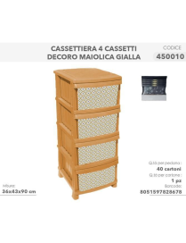 CASSETTIERA 4CASS 36x43x90 DEC.MAIOL GIA