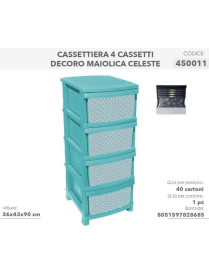 CASSETTIERA 4CASS 36x43x90 DEC.MAIOL CEL