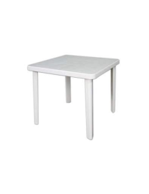WHITE TABLE NEPTUNE 80X80XH72CM