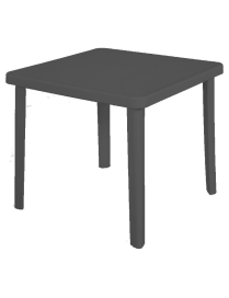 CHARCOAL TABLE NEPTUNE 80X80XH72CM